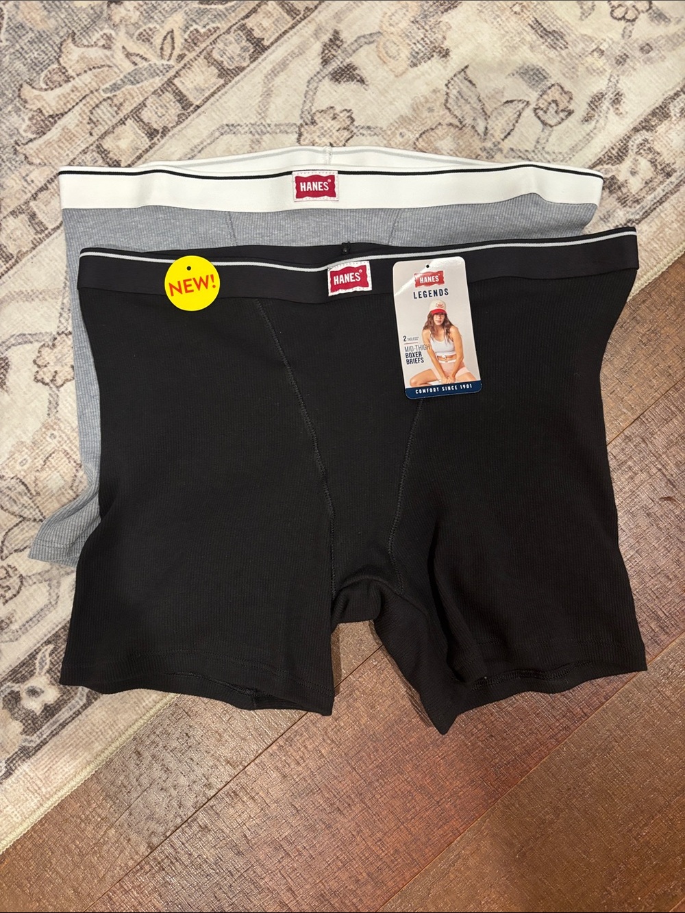 Hanes mid-thigh boxer briefs